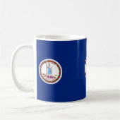 Mug Conception de drapeau d'état de la Virginie (Gauche)