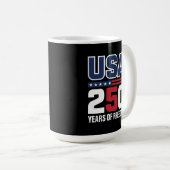 Mug Conception de drapeau patriotique USA 250 ans de l (Devant droit)