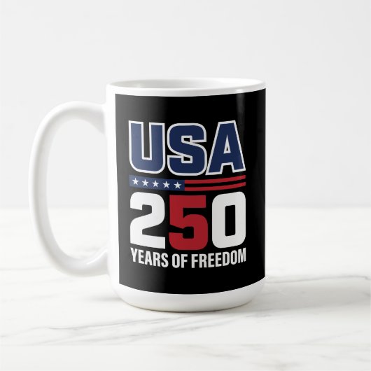 Mug Conception de drapeau patriotique USA 250 ans de l (Gauche)