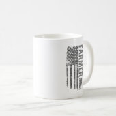 Mug Conception de drapeau USA en détresse pour agricul (Devant droit)