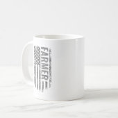Mug Conception de drapeau USA en détresse pour agricul (Devant gauche)