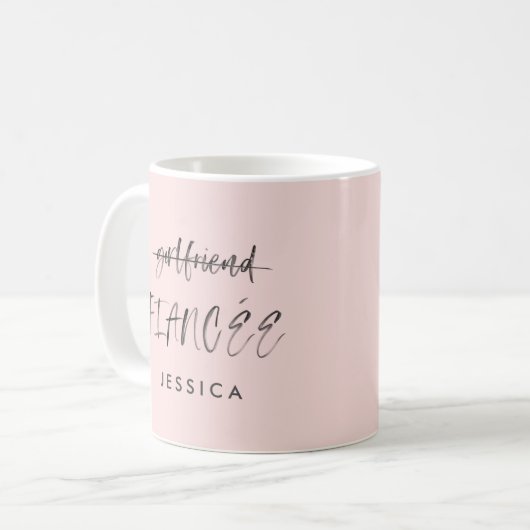 Mug conception de faire-part de fiançailles (Devant gauche)