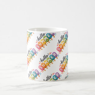 Mug Conception de fausse laine Bonjour l'été
