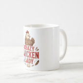 Mug Conception de ferme de poule rustique Crazy Chicke (Devant droit)