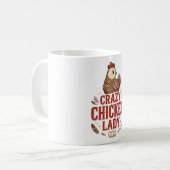 Mug Conception de ferme de poule rustique Crazy Chicke (Devant gauche)