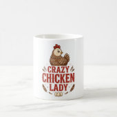 Mug Conception de ferme de poule rustique Crazy Chicke (Centre)