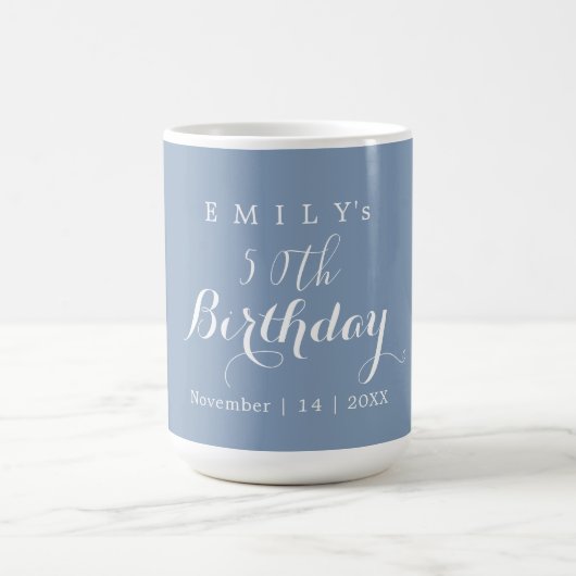 Mug Conception de fête d'anniversaire en typographie m (Centre)