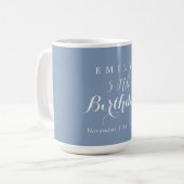 Mug Conception de fête d'anniversaire en typographie m (Devant gauche)
