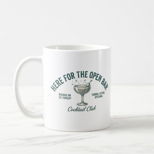 Mug Conception de fête de cocktail rétro drôle (Gauche)
