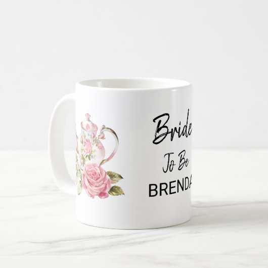 Mug Conception de fête de douche de mariage de thé de  (Devant gauche)