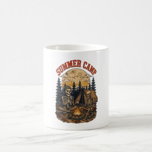 Mug Conception de feu de camp squelettique de camp d'é (Centre)