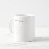 Mug Conception de feuille de Monstera. Laissez-vous gr (Devant gauche)