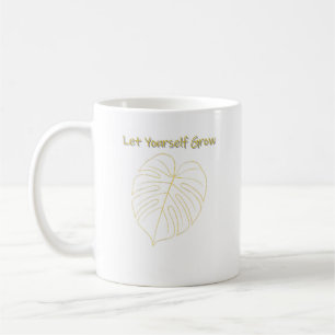 Mug Conception de feuille de Monstera. Laissez-vous gr