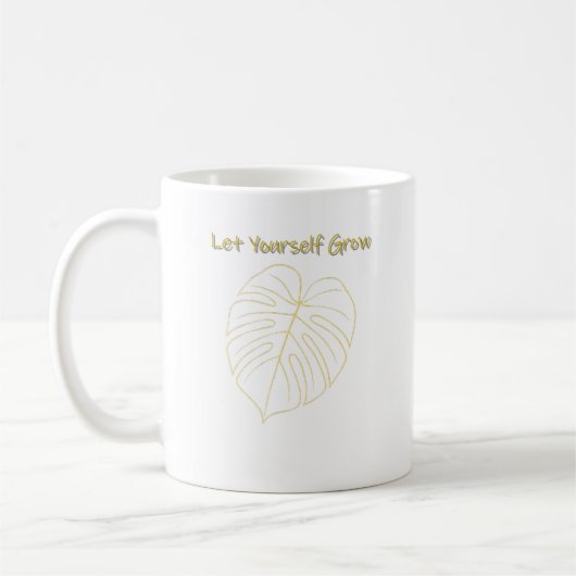 Mug Conception de feuille de Monstera. Laissez-vous gr (Gauche)