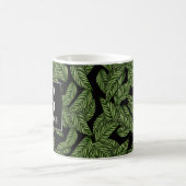 Mug Conception de feuille monogramme initial (Centre)