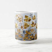 Mug Conception de feuilles dorées décoratives (Centre)