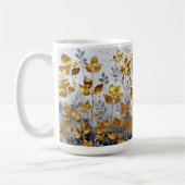 Mug Conception de feuilles dorées décoratives (Gauche)