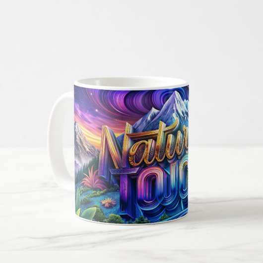 Mug Conception de feuilles éco-respectueuse - Le conta (Devant gauche)