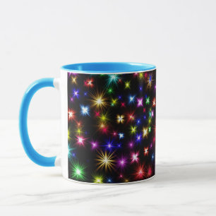 Mug Conception de feux d'artifice Étoiles Colorées