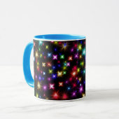 Mug Conception de feux d'artifice Étoiles Colorées (Devant gauche)