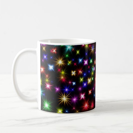 Mug Conception de feux d'artifice Étoiles Colorées (Gauche)