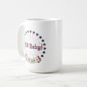 Mug Conception de feux d'artifice patriotiques 250 Bab (Devant gauche)