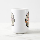 Mug Conception de flamant rose effrayant vintage pour (Centre)