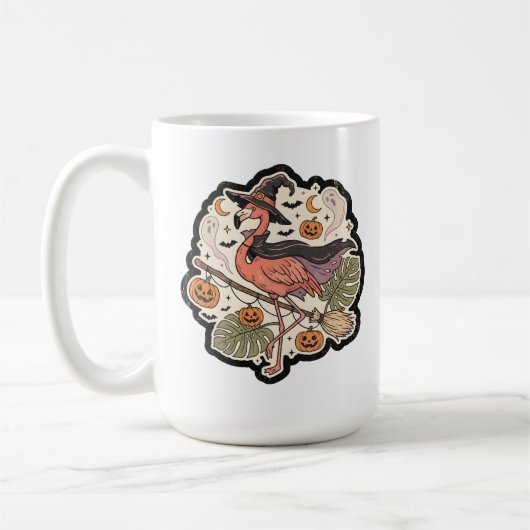Mug Conception de flamant rose effrayant vintage pour (Gauche)
