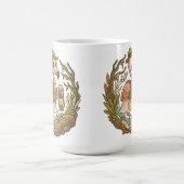 Mug Conception de flamant rose rétro effrayant des mar (Centre)