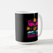 Mug Conception de flamants roses de vibes de plage (Devant droit)