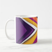 Mug Conception de flèches géométriques colorées (Gauche)