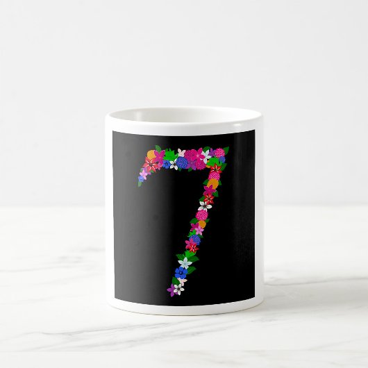 Mug Conception de fleur botanique numéro sept floral