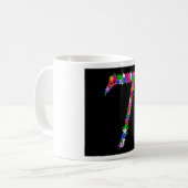 Mug Conception de fleur botanique numéro sept floral (Devant gauche)