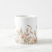 Mug Conception de fleur de bébé ciel rose pastel monog (Centre)