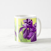 Mug Conception de fleur d'iris pourpre (Devant droit)