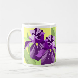 Mug Conception de fleur d'iris pourpre