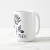 Mug Conception de fleurs de typographie de maman inspi (Devant droit)