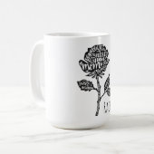 Mug Conception de fleurs de typographie de maman inspi (Devant gauche)
