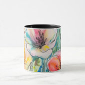 Mug Conception de fleurs pastel (Centre)