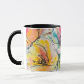 Mug Conception de fleurs pastel (Gauche)