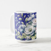 Mug Conception de fleurs personnalisée (Devant gauche)