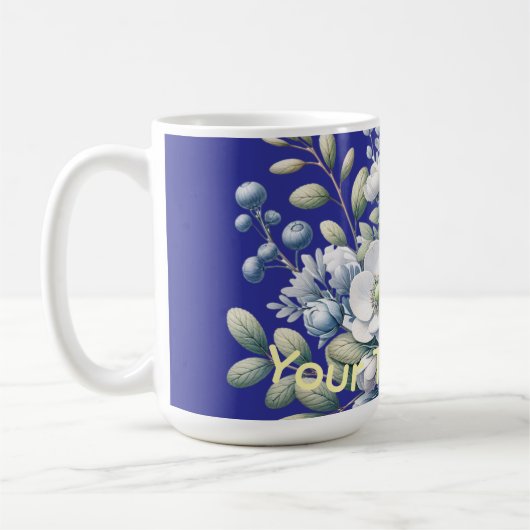 Mug Conception de fleurs personnalisée (Gauche)