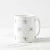 Mug Conception de fleurs Plumeria (Devant droit)