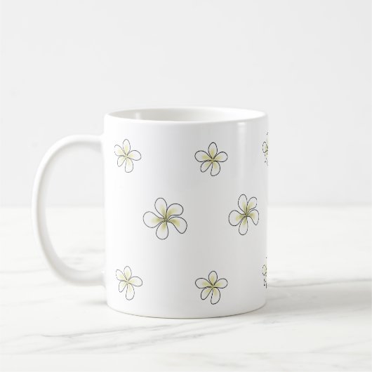 Mug Conception de fleurs Plumeria (Gauche)