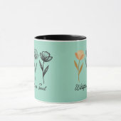 Mug Conception de fleurs sauvages tendance (Centre)