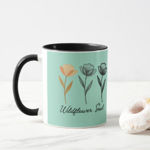 Mug Conception de fleurs sauvages tendance
