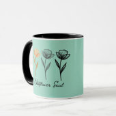 Mug Conception de fleurs sauvages tendance (Devant gauche)