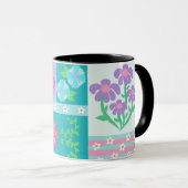 Mug Conception de fleurs vibrantes en fleurs (Devant droit)