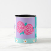 Mug Conception de fleurs vibrantes en fleurs (Centre)