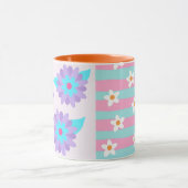 Mug Conception de fleurs vibrantes en fleurs (Centre)